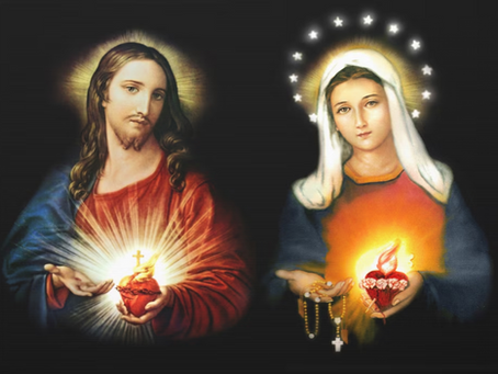 ON THE FEASTS OF OUR PATRONS THE SACRED HEART OF JESUS AND THE IMMACULATE HEART OF MARY