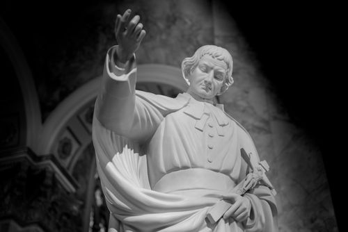 St. Louis Marie de Montfort statue at St. Louis Marie de Montfort church.