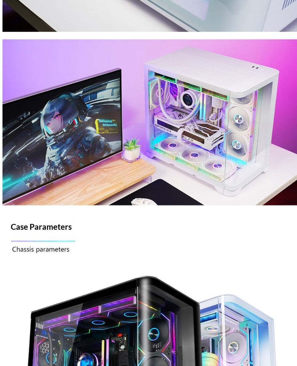 Thumbnail: WJCOOLMAN Sky Ceiling PLUS ATX Sea View Room Curved Glass Computer Case Supports