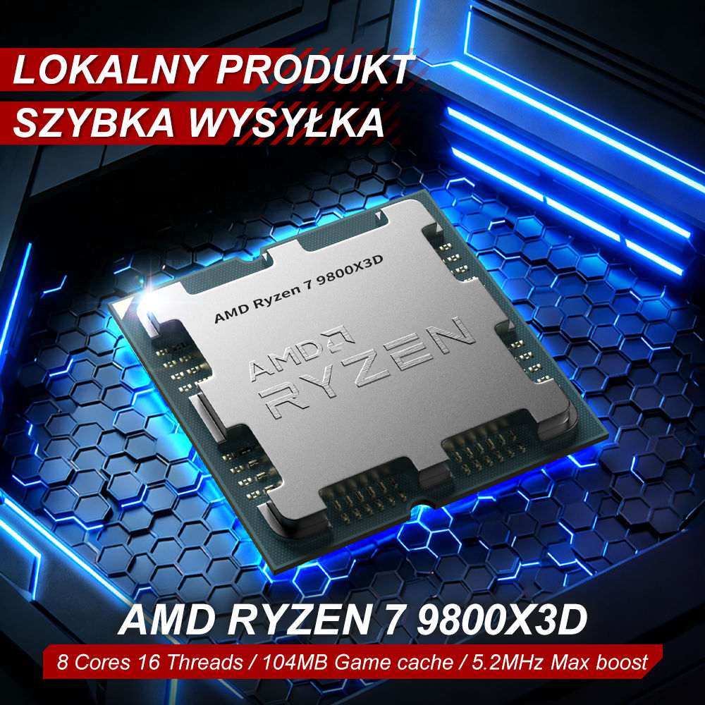 AMD Ryzen 7 9800X3D 8-Core 16-Thread 4.7GHz L3=96M TDP 120W Socket AM5 Zen 5 R7