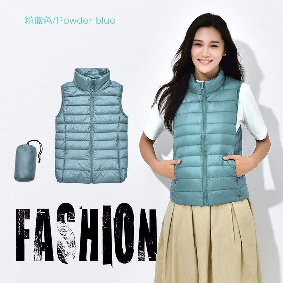 Thumbnail: New 2026 Women Women Ultra Light Down Vests Slim Sleeveless Jacket Portable Girl