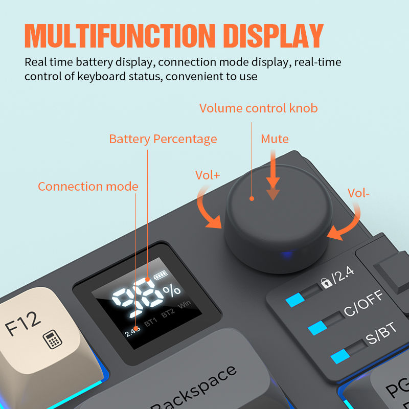 Thumbnail: XUNFOX K920Wireless dual-mode Bluetooth keyboard and mouse set game office lapto