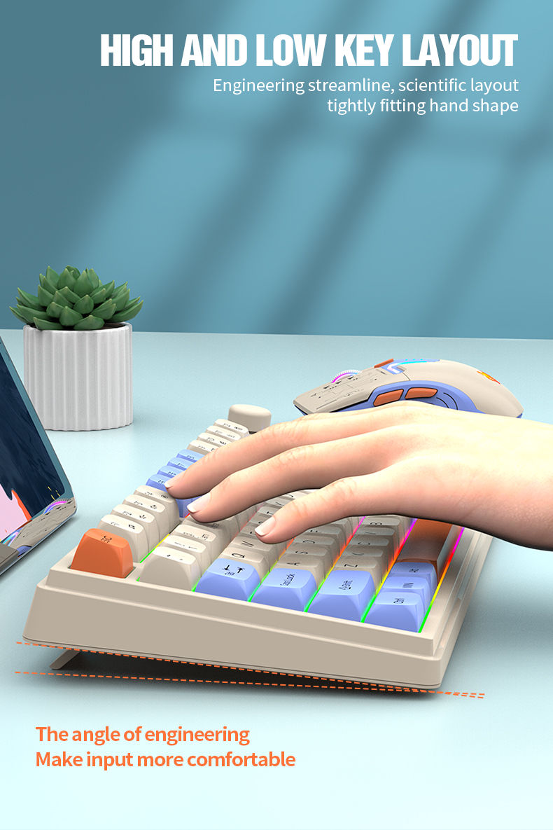 Thumbnail: XUNFOX K920Wireless dual-mode Bluetooth keyboard and mouse set game office lapto