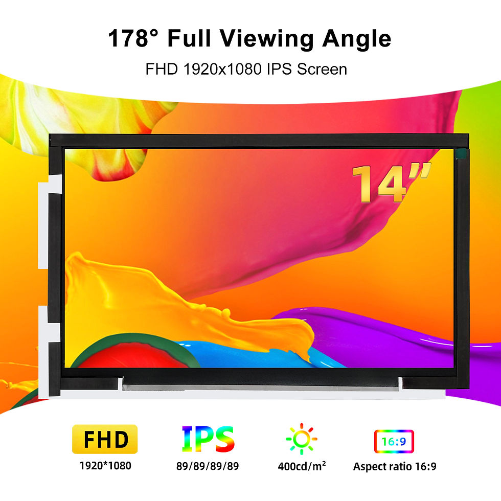 Thumbnail: Wisecoco 2K 1920*1080 HD IPS LCD Gaming CPU GPU Secondary Display 14 inch Portab