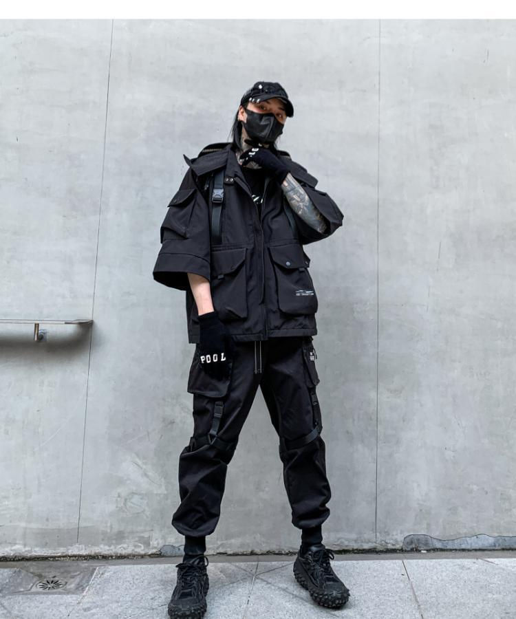 Thumbnail: 2026 Autumn Winter Hip Hop Techwear Cargo Jacket Men's Harajuku Casual Hooded Ja