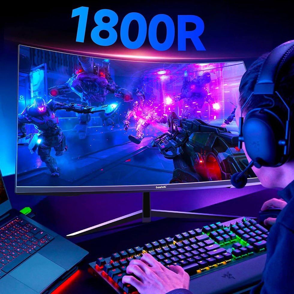 Thumbnail: Gawfolk 32 Inch Ultrawide Curved Gaming Monitor, 1800R Curvature 240hz UWQHD, Cu