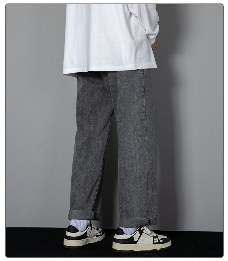 Thumbnail: 2026 New Korean Men's Casual Long Jeans Classic Man Straight Denim Wide-leg Pant