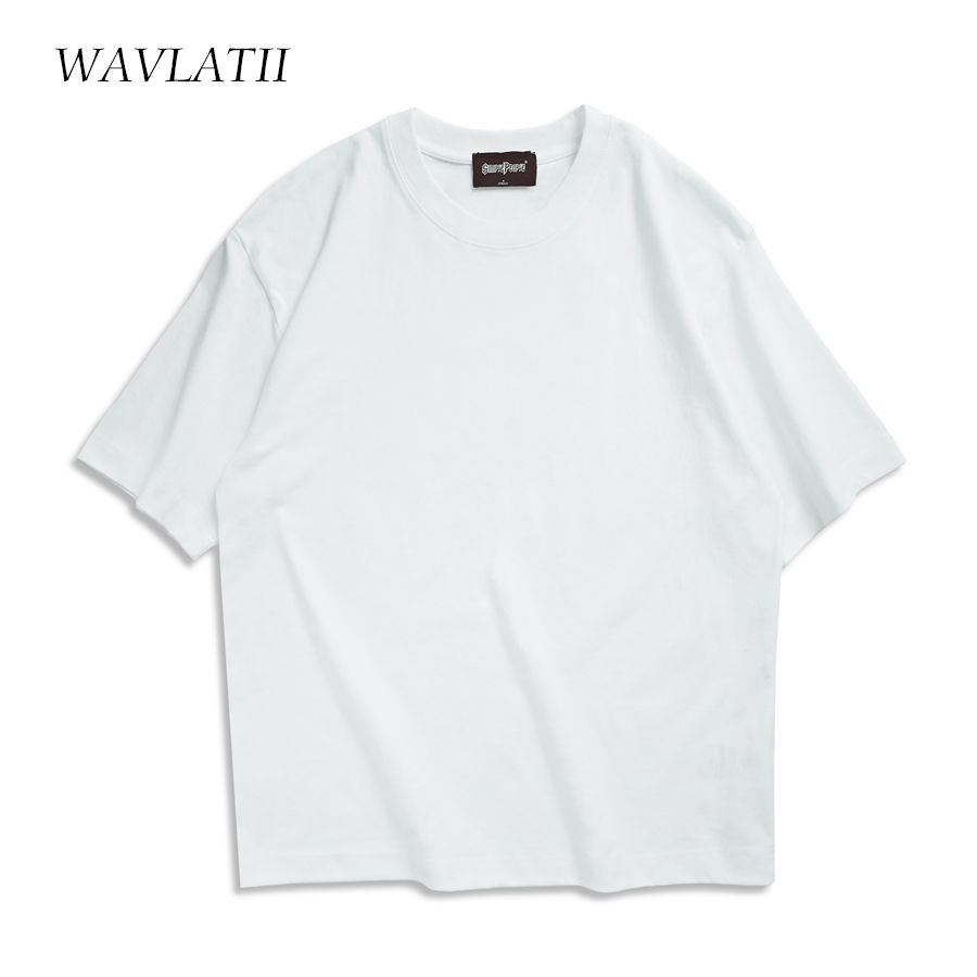 Thumbnail: WAVLATII Oversized Summer T shirts for Women Men Brown Casual Female Korean Stre
