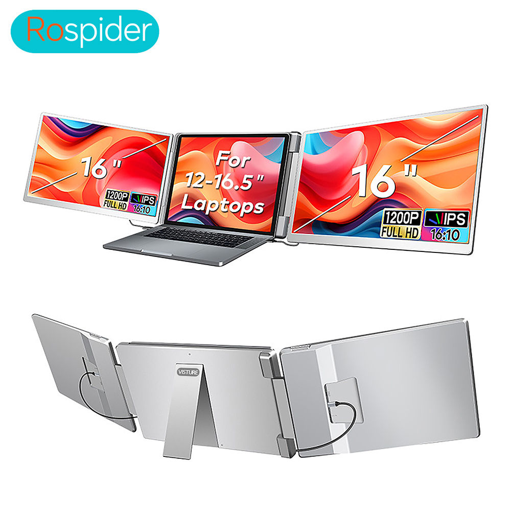 Portable LCD FHD IPS Gaming Backlit External Monitor High-Definition Dual Triple