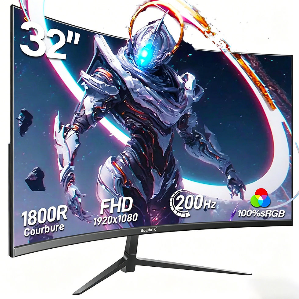Thumbnail: Gawfolk 32 Inch Ultrawide Curved Gaming Monitor, 1800R Curvature 240hz UWQHD, Cu