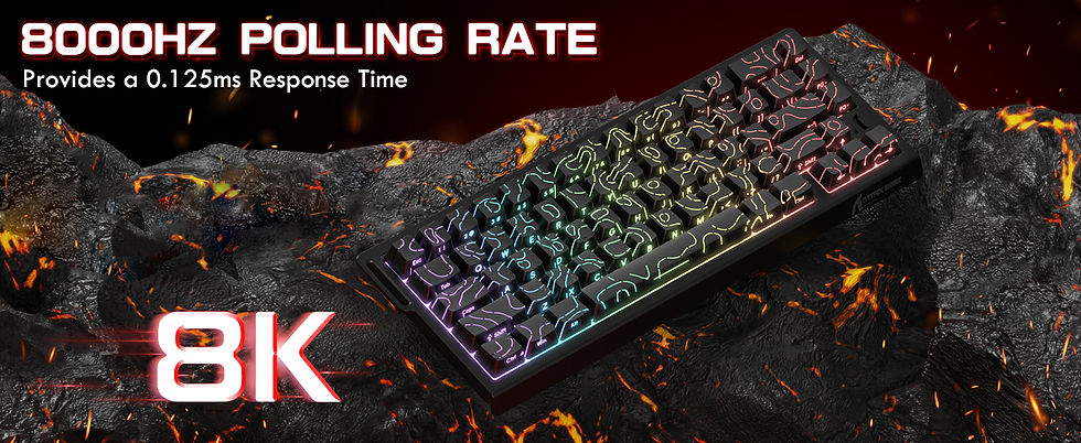 Thumbnail: ATTACK SHARK X68PRO HE 60% Wireless Rapid Trigger Gaming Keyboard,Adjustable Act