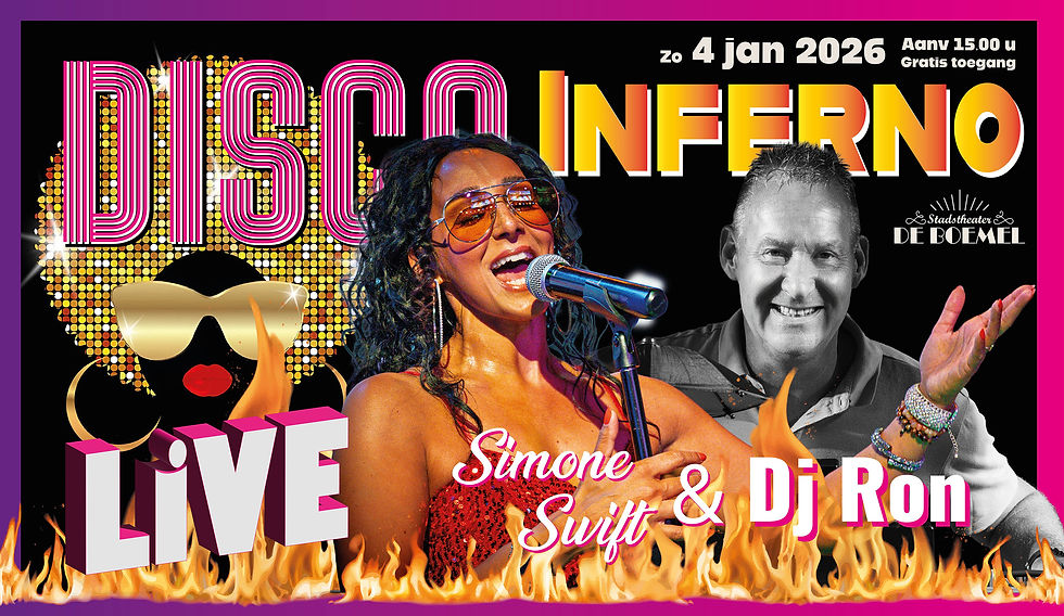 DISCO INFERNO LIVE met Simone Swift & DJ RON