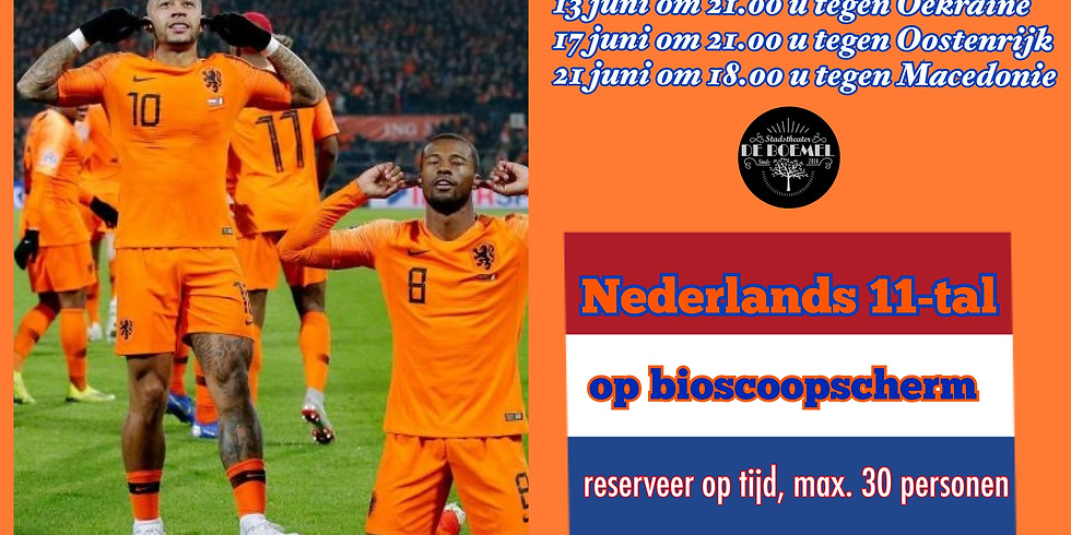 Nederlands 11-tal op Mega scherm 13 juni