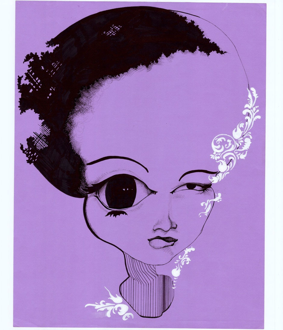 Ink and acrylic on paper  2010