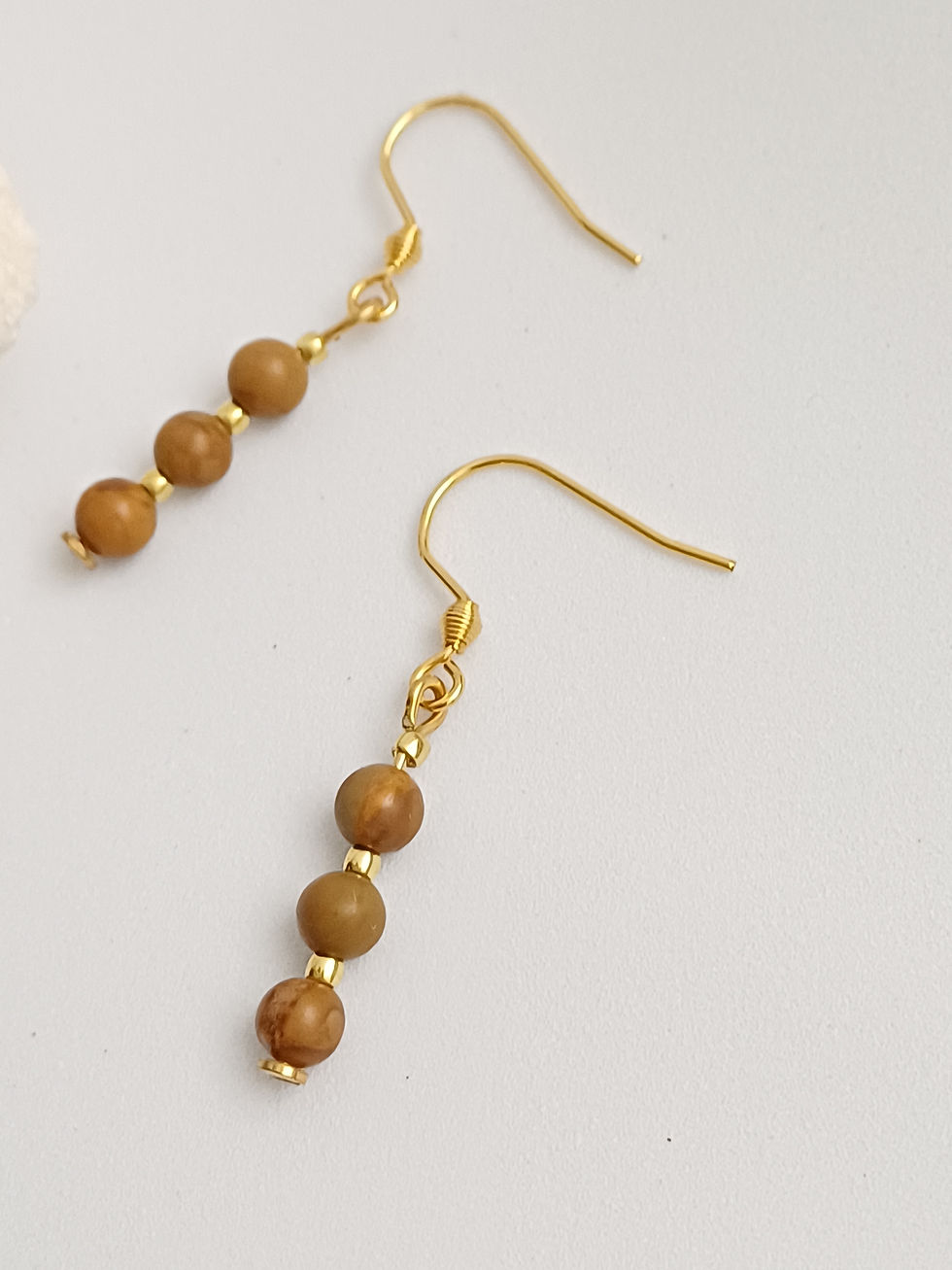 Miniature : Boucles d'oreilles jaspe marron