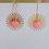 Thumbnail: Boucles d'oreilles créoles soleil rose vif
