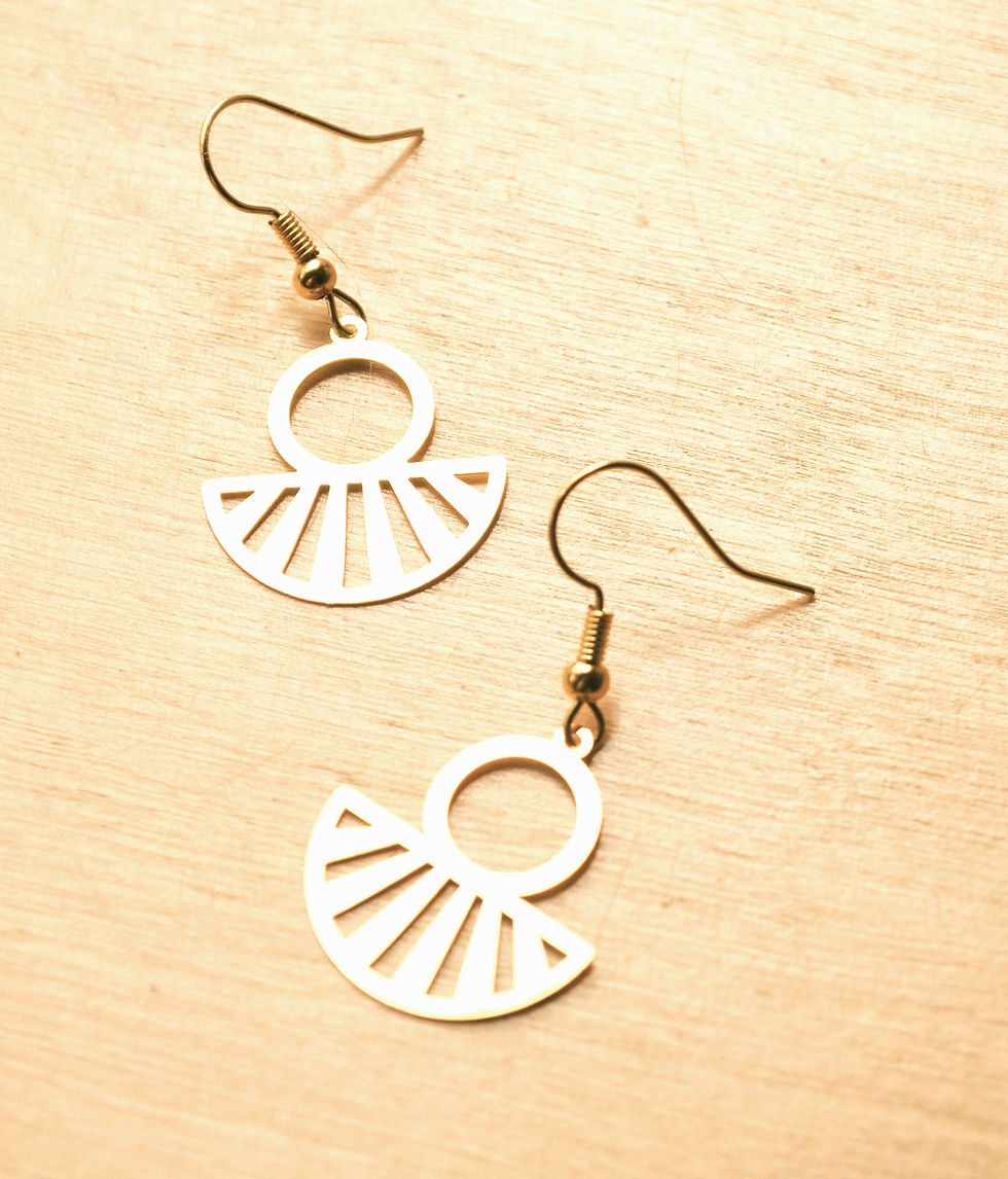 Boucles d'oreilles dorées Sane Création ethnique