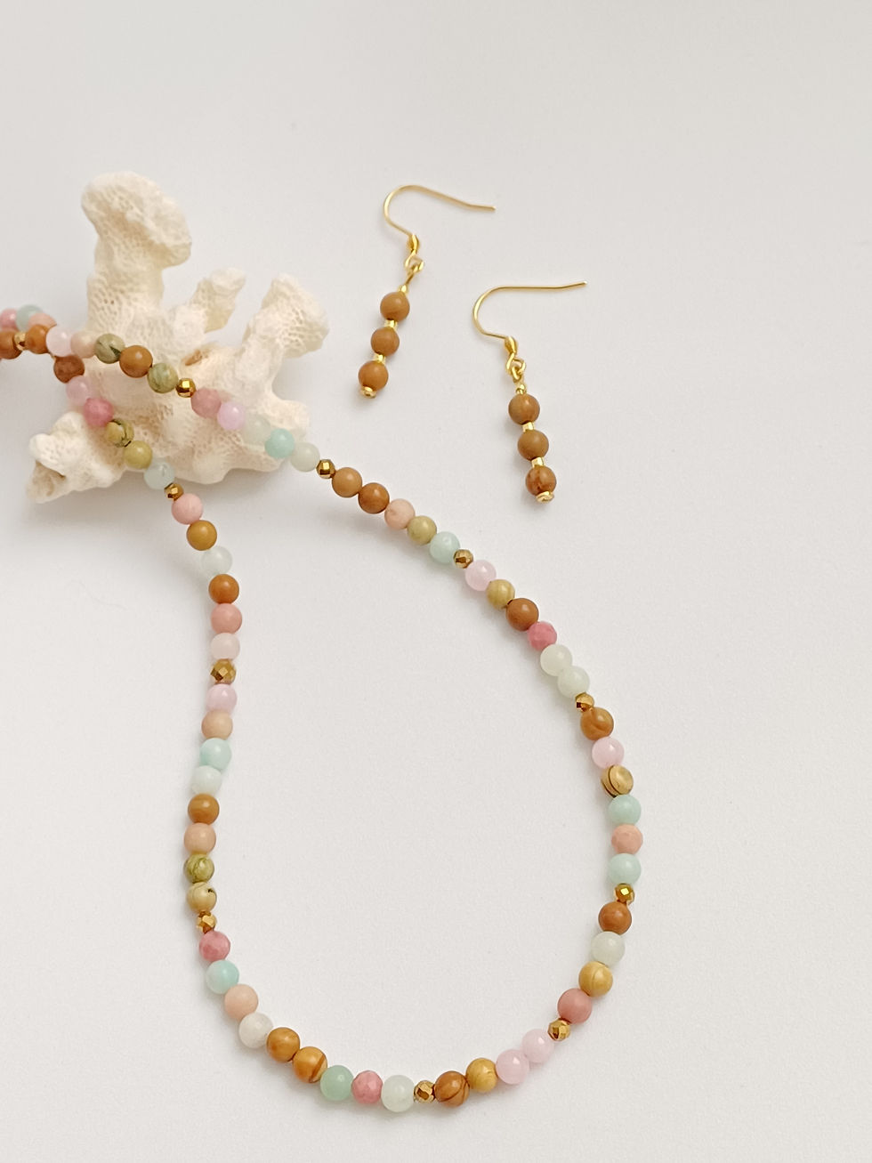 Miniature : Boucles d'oreilles jaspe marron