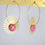 Miniature : Boucles d'oreilles créoles soleil vieux rose