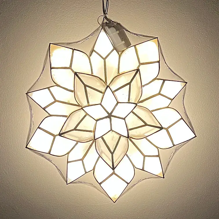 Sampaguita White FREE Shipping Lantern Capiz Parol 15"