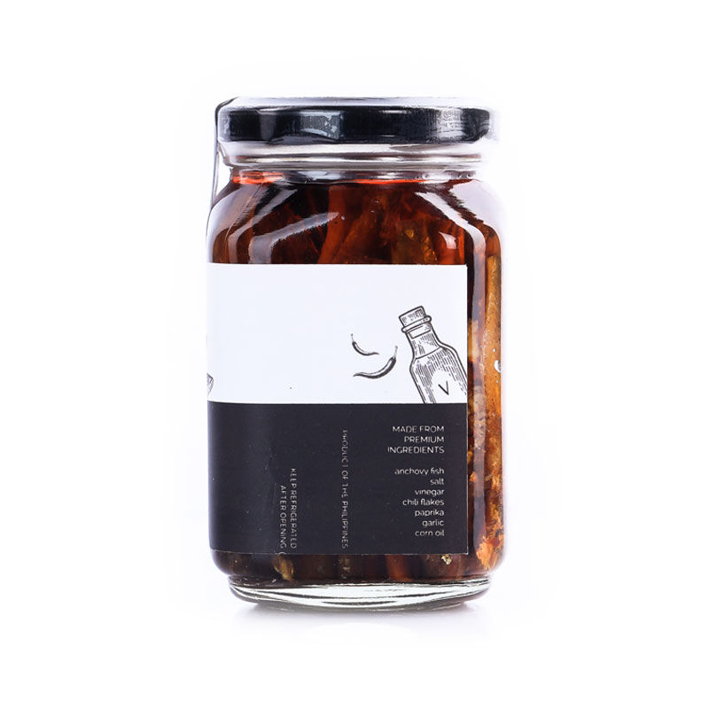 Thumbnail: RKitchen Spicy Garlic Tuyo in Vinegar Gourmet Bottle - 250g