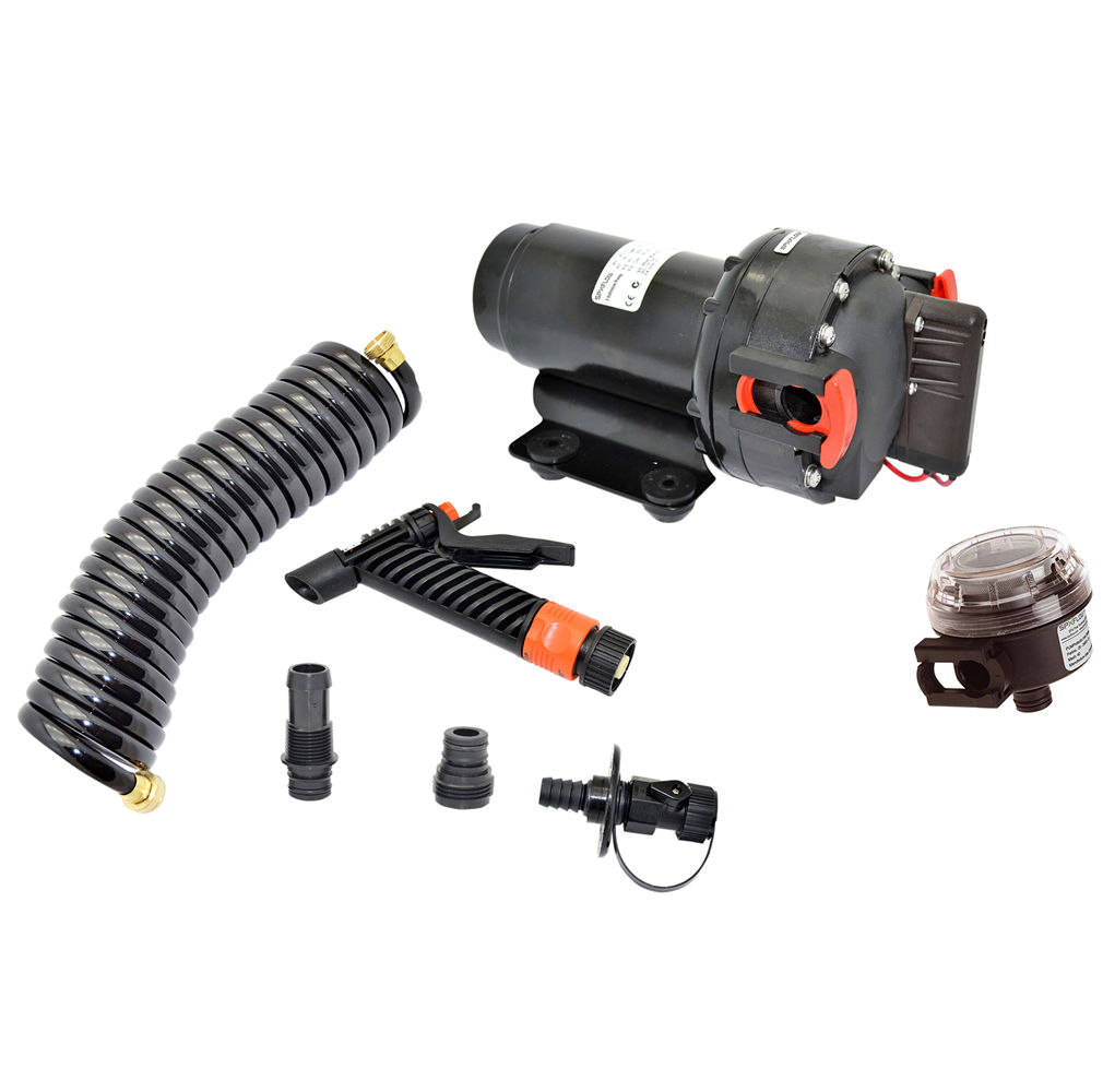 5813858138Johnson Pump Aqua Jet 5.2 GPH Washdown Pump Kit w/Hose - 12V