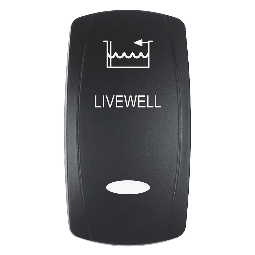 Pacer Actuator - 'LIVEWELL' f/V Series Contura Switches - Black - Laser Etched (