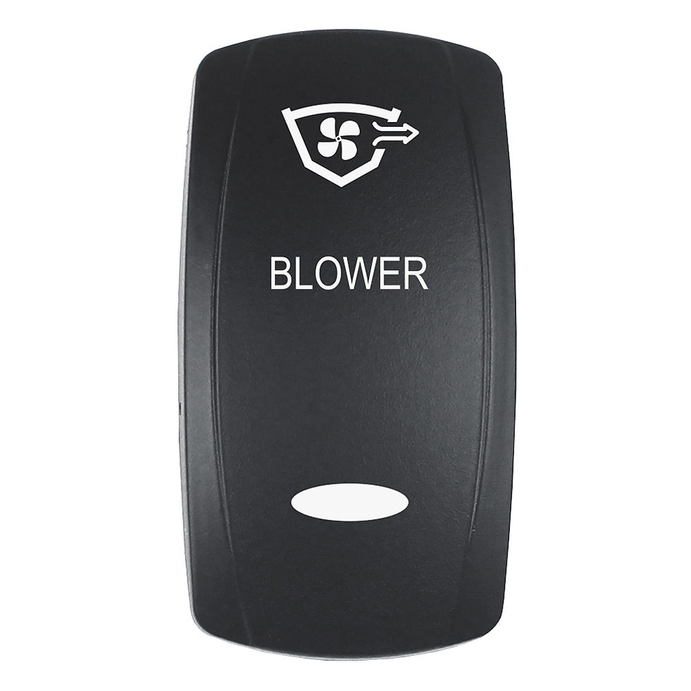 Pacer Actuator - 'BLOWER' f/V Series Contura Switches - Black - Laser Etched (To