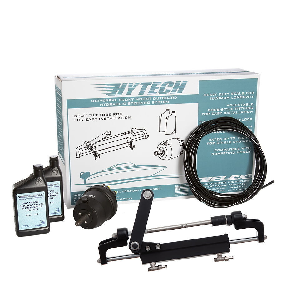 Uflex HYTECH 1.1 Front Mount OB System up to 175HP - Includes UP20 FM Helm, 2qts