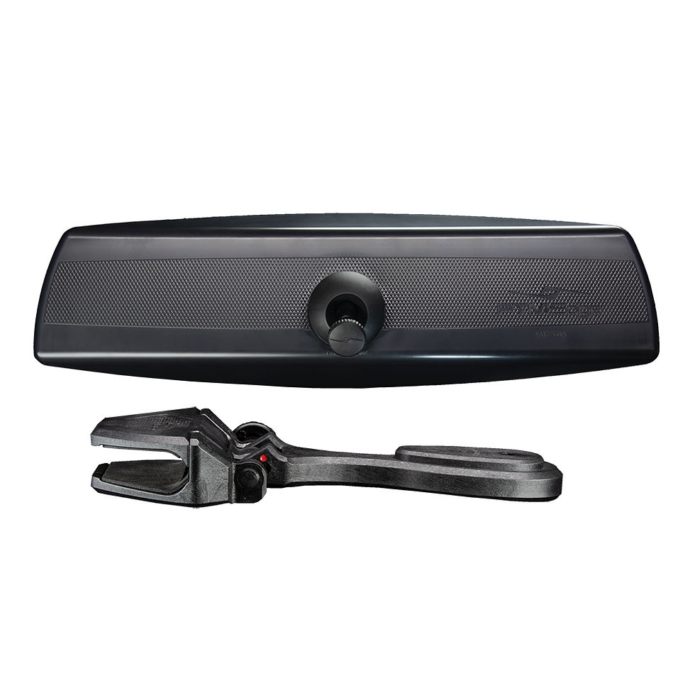 PTM Watersports Mirror/Bracket Kit w/VR-140 PRO Mirror & CFR-200 (Black)