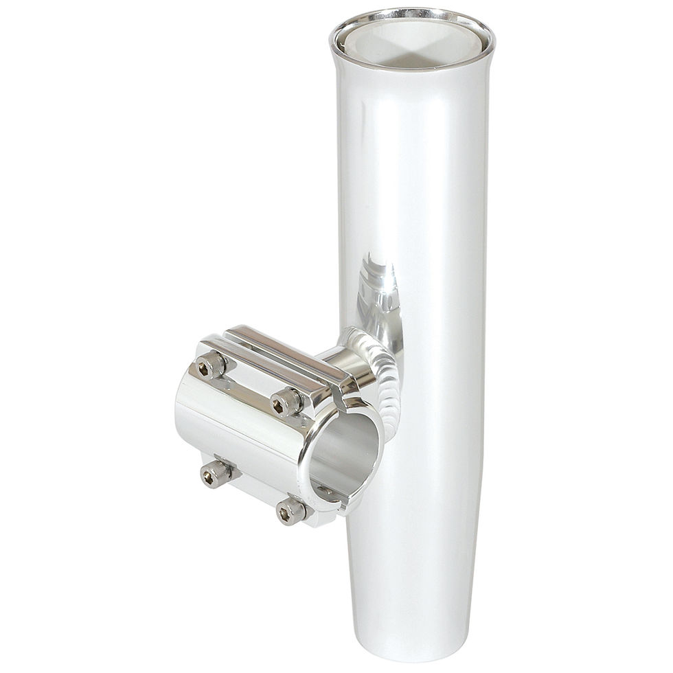 Lee's Clamp-On Rod Holder - Silver Aluminum - Horizontal Mount - Fits 1.050" O.D