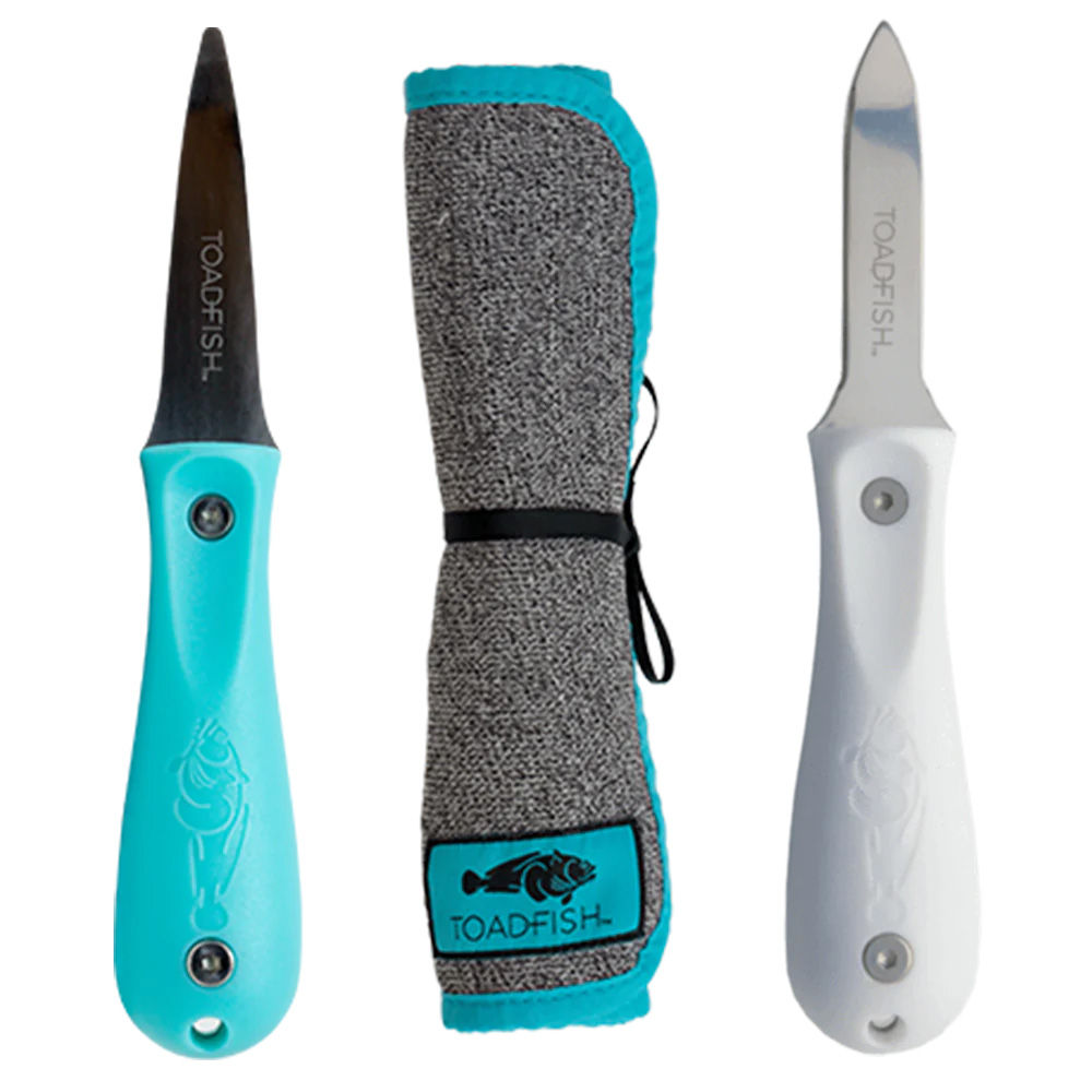 Toadfish Shucker's Bundle - Put 'Em Back Oyster Knife, Professional Oyster Knife
