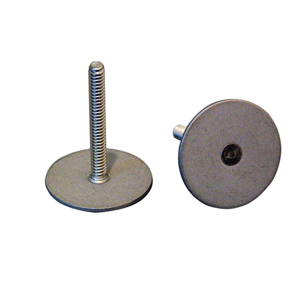 Weld Mount Stainless Steel Stud 1.25" Base 10 x 24 Threads 1.00" Tall - 15 Quant