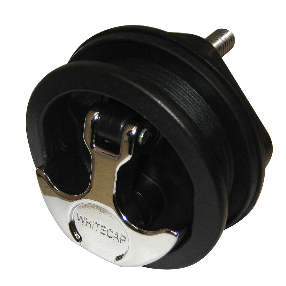 Whitecap T-Handle Latch - Chrome Plated Zamac/Black Nylon - No Lock - Freshwater