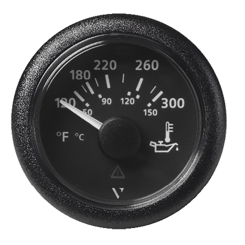 Veratron 52MM (2-1/16") ViewLine Oil Temperature Gauge 120-300°F - Black Dial & 