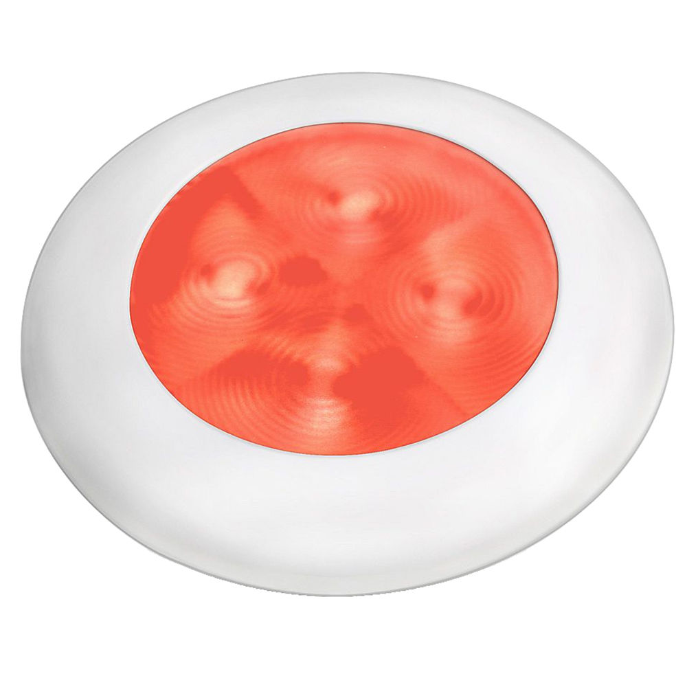 Hella Marine Slim Line LED 'Enhanced Brightness' Round Courtesy Lamp - Red LED -