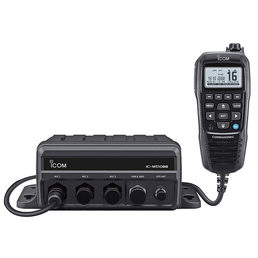 Icom IC-M510BB 21 Black Box VHF w/Black Command Mic & 3 Command Mic Ports