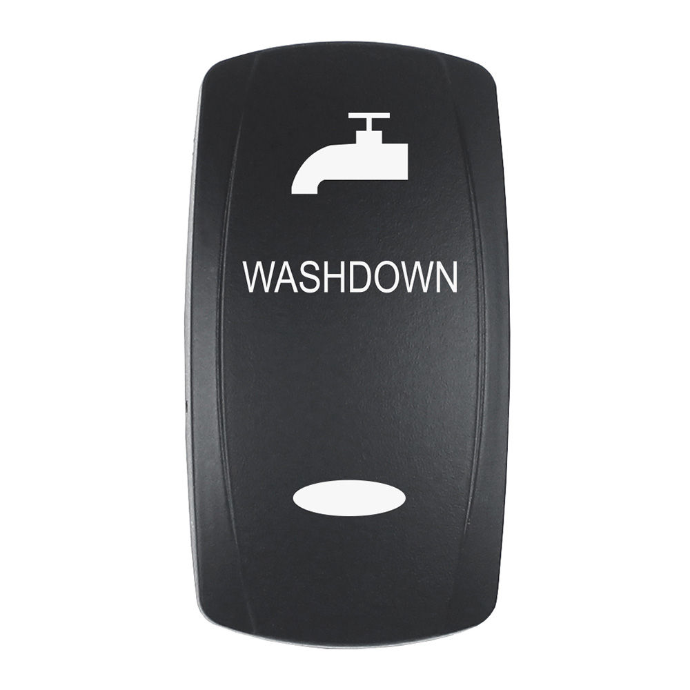 Pacer Actuator - 'WASHDOWN' f/V Series Contura Switches - Black - Laser Etched (