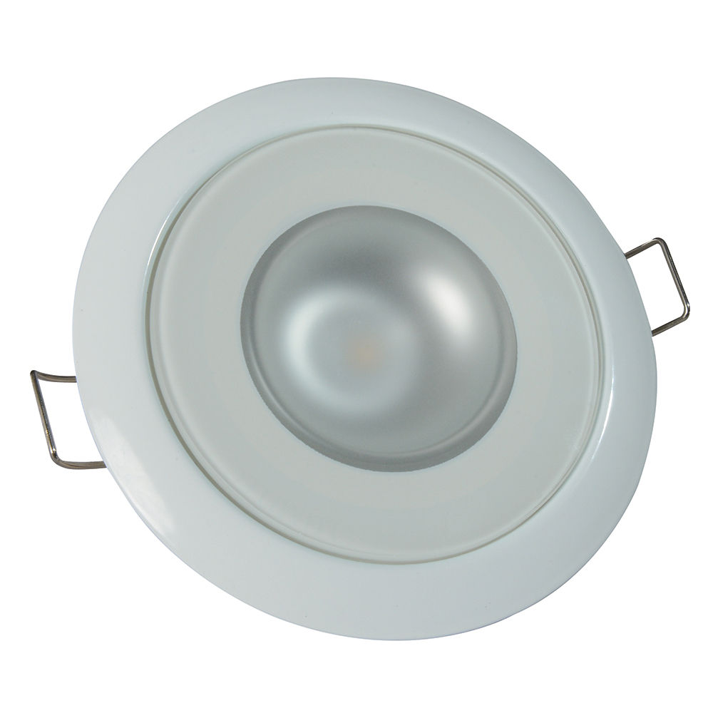 Lumitec Mirage - Flush Mount Down Light - Glass Finish/White Bezel - White Non-D