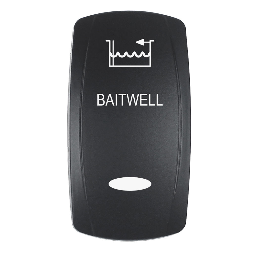 Pacer Actuator - 'BAITWELL' f/V Series Contura Switches - Black - Laser Etched (