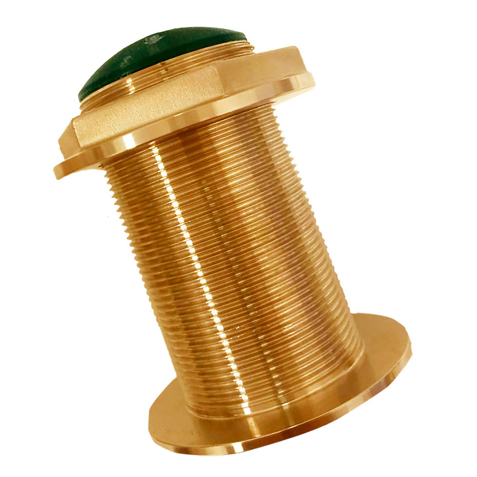 Echonautics Bronze Low-Profile Thru-Hull Medium-Frequency CHIRP Transducer - 600