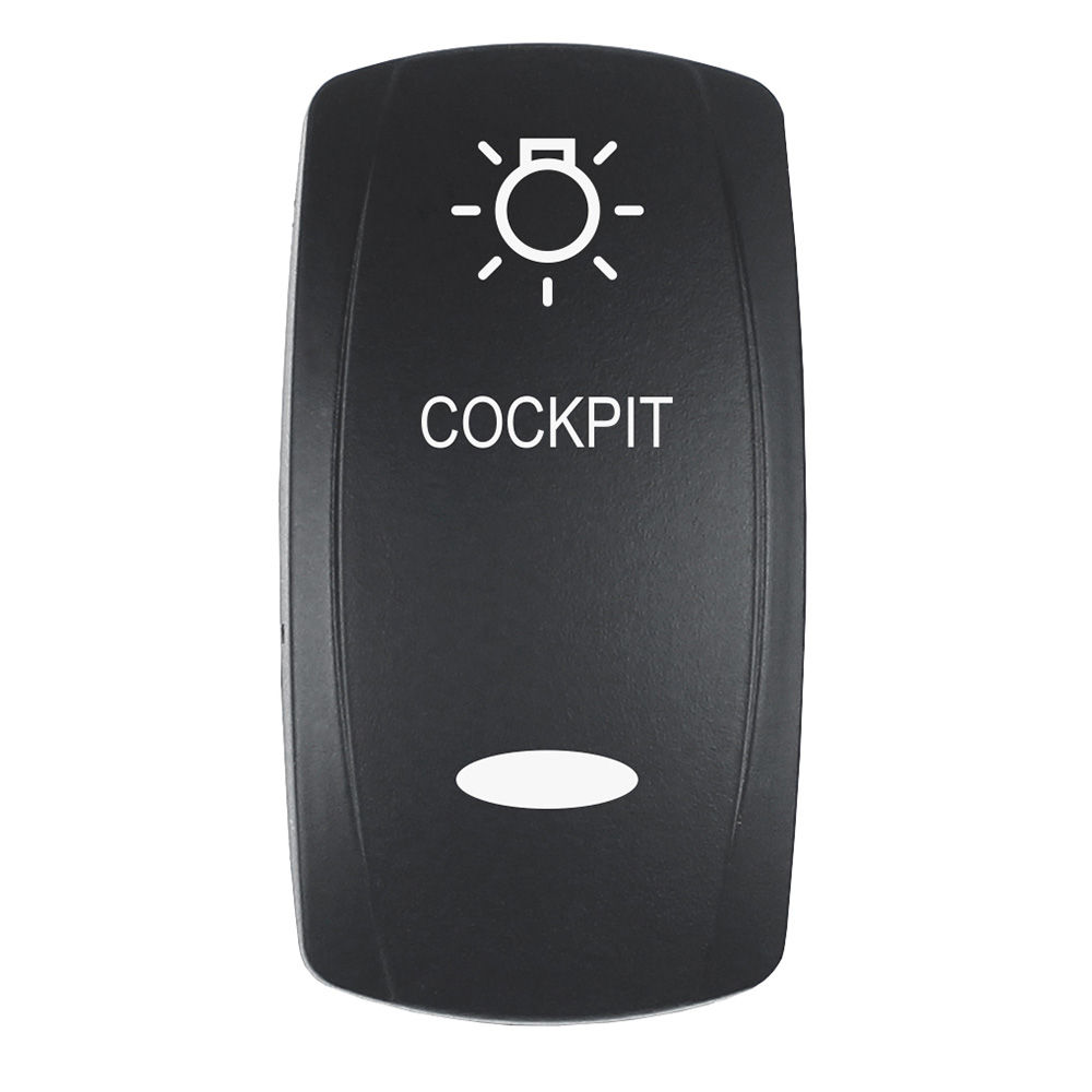 Pacer Actuator - 'COCKPIT' f/V Series Contura Switches - Black - Laser Etched (T