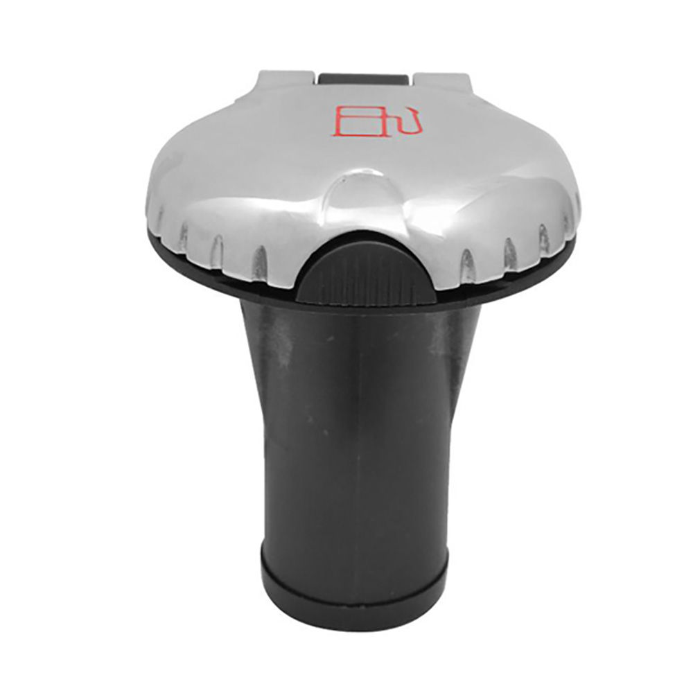 Attwood Deck Fill f/Carbon Canister System - Straight Body & Scalloped Chrome Ca