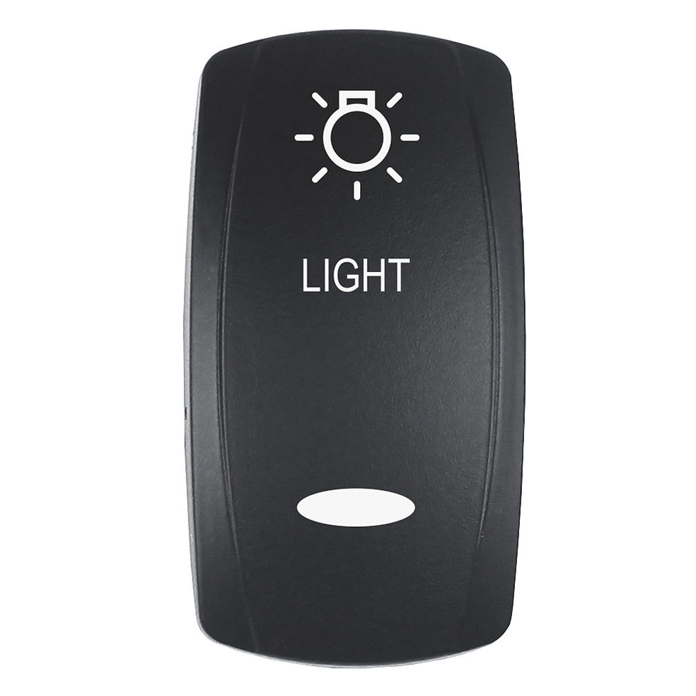 Pacer Actuator - 'LIGHT' f/V Series Contura Switches - Black - Laser Etched (Top