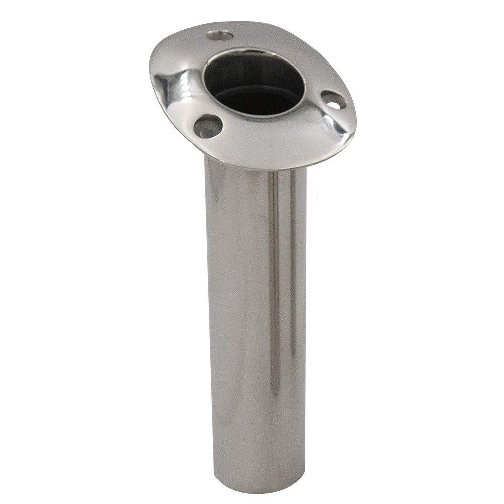 C.E. Smith 70 Series Standard Flush Mount Rod Holder - 15 Degree - Stainless Ste