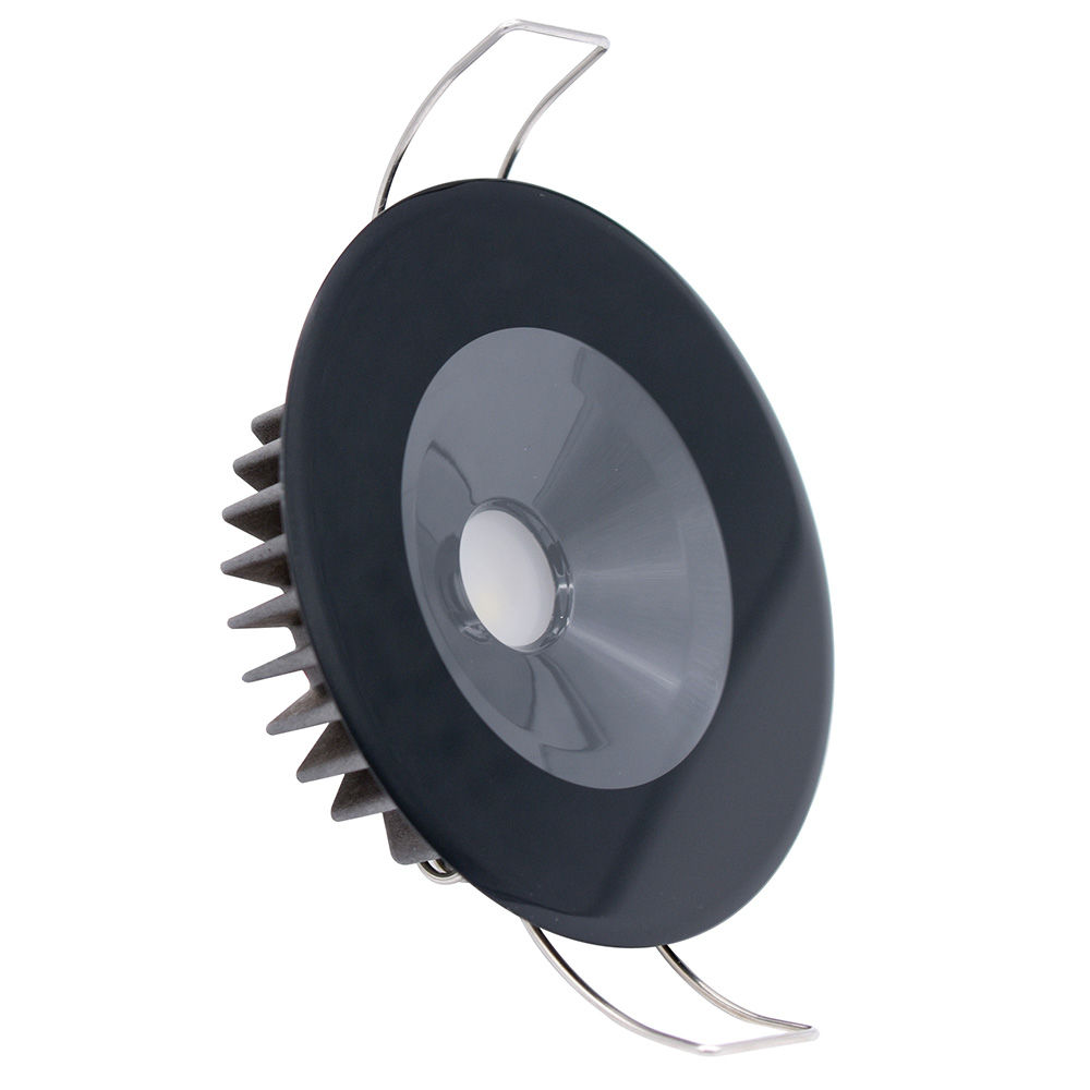 Lumitec Illusion Flush Mount LED Down Light - Spectrum RGBW - Cool White - Black