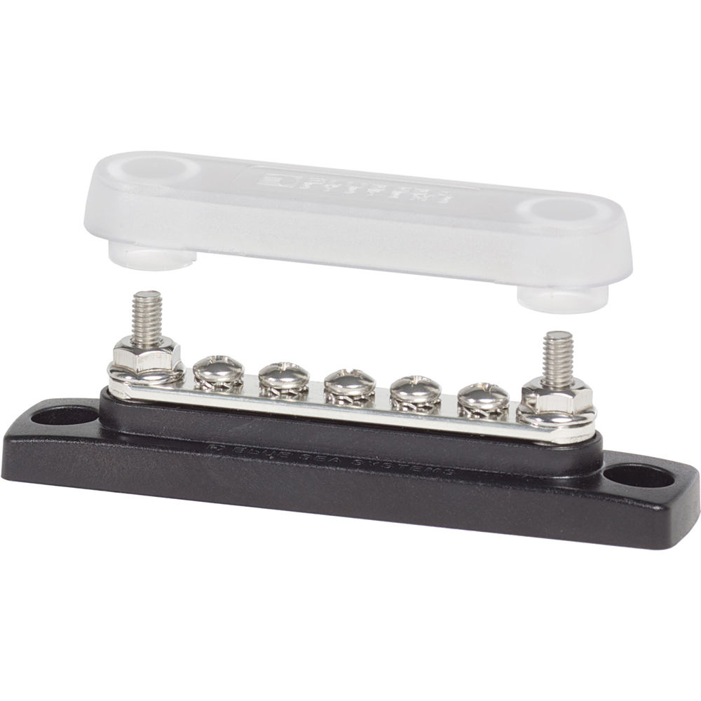 Blue Sea 2314 MiniBus 100 Ampere Common BusBar 5 x 8-32 Screw Terminal with Cove