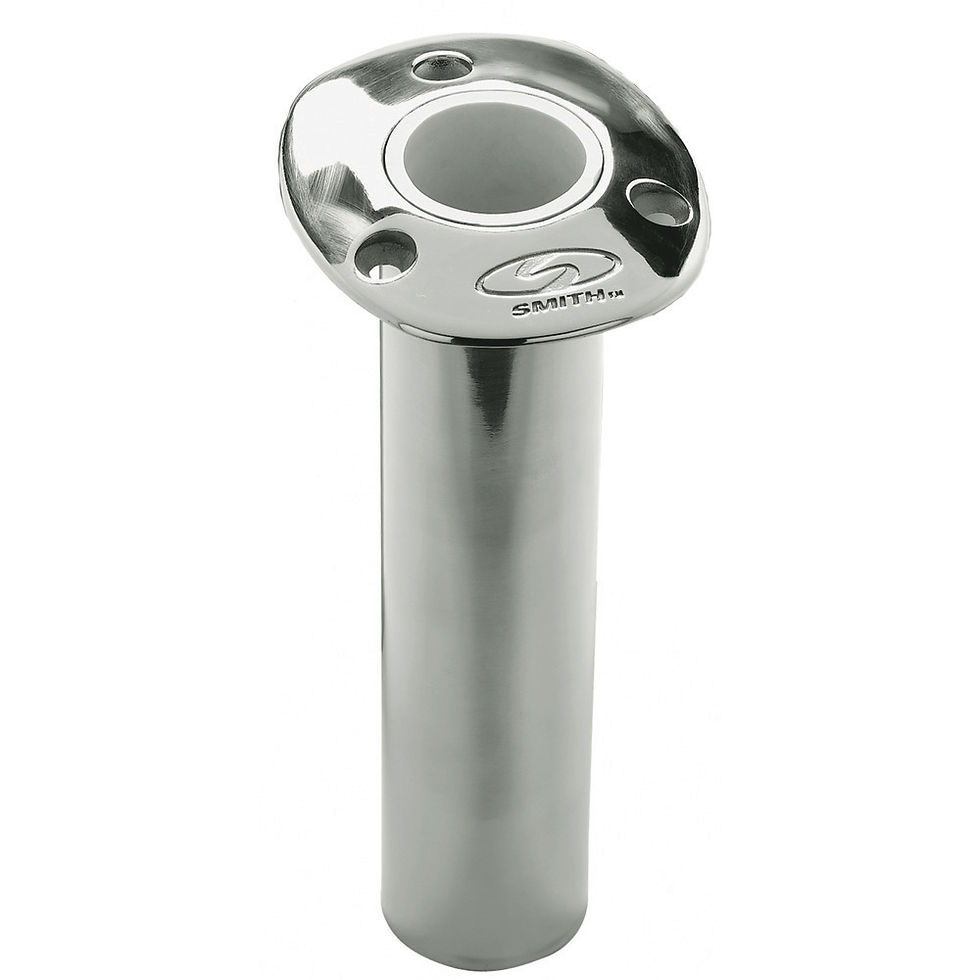 C.E. Smith Flush Mount Rod Holder - 0 Degree & 9" Depth - Stainless Steel - Cast