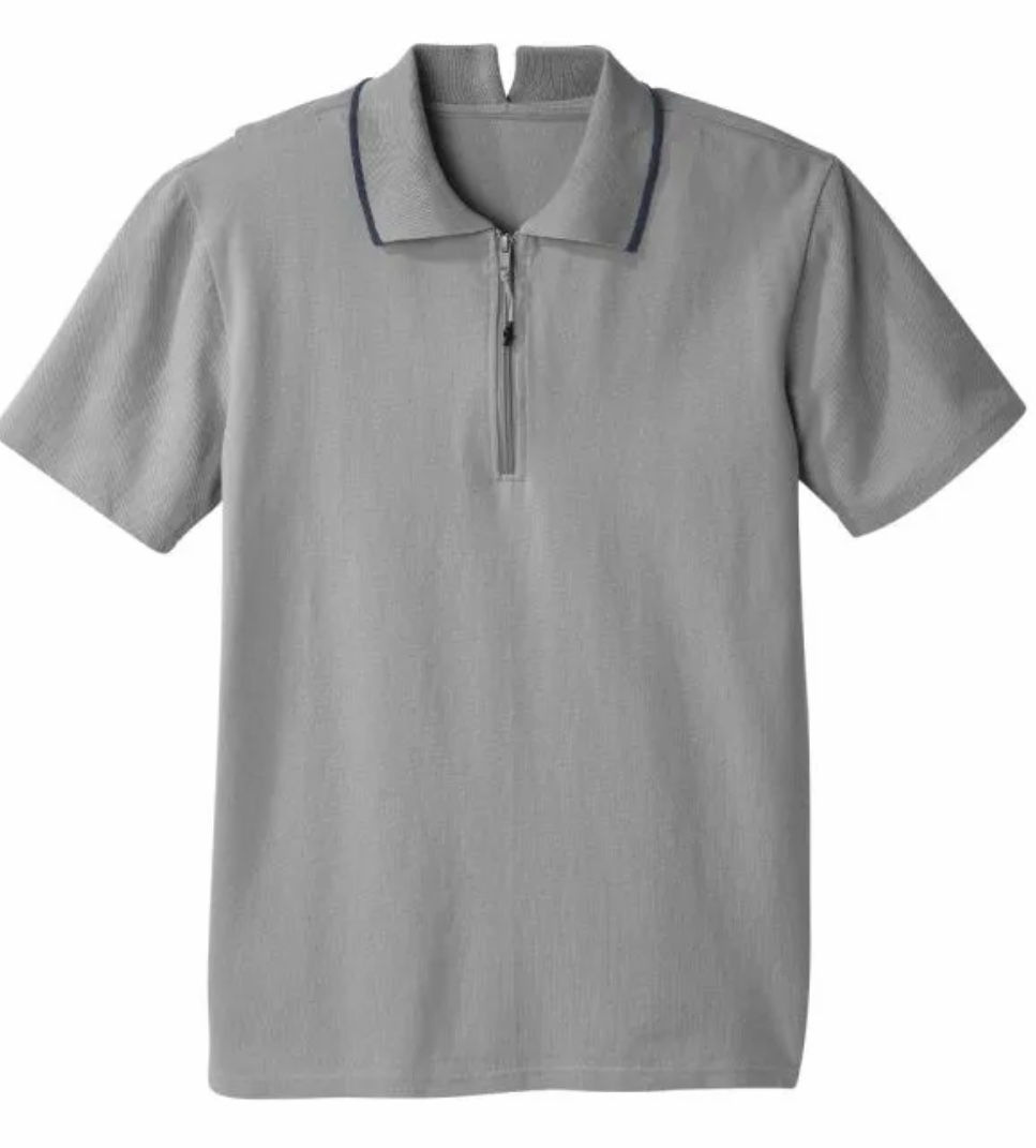 Polo adaptée Heather gray