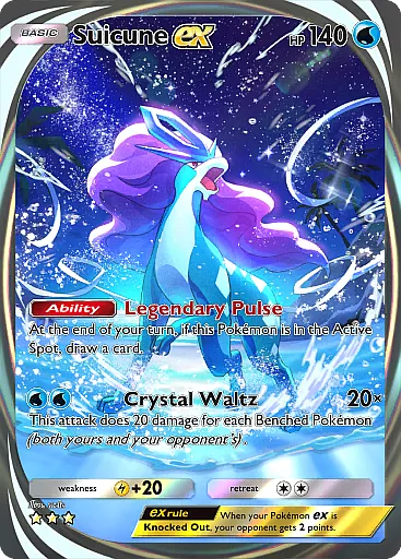 Suicune ex, full art immersive, Secluded Springs